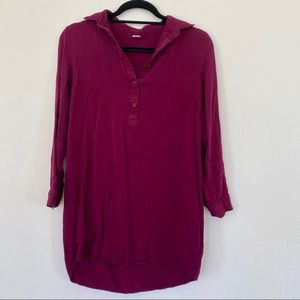 Old Navy Button-down Dress | Wine | S